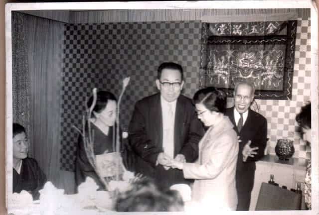 馬廷英教授1962年與日本太太結婚照片